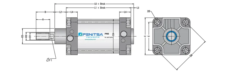 CETOP Silindir PNS - PNSY (Ø125 - Ø320)
